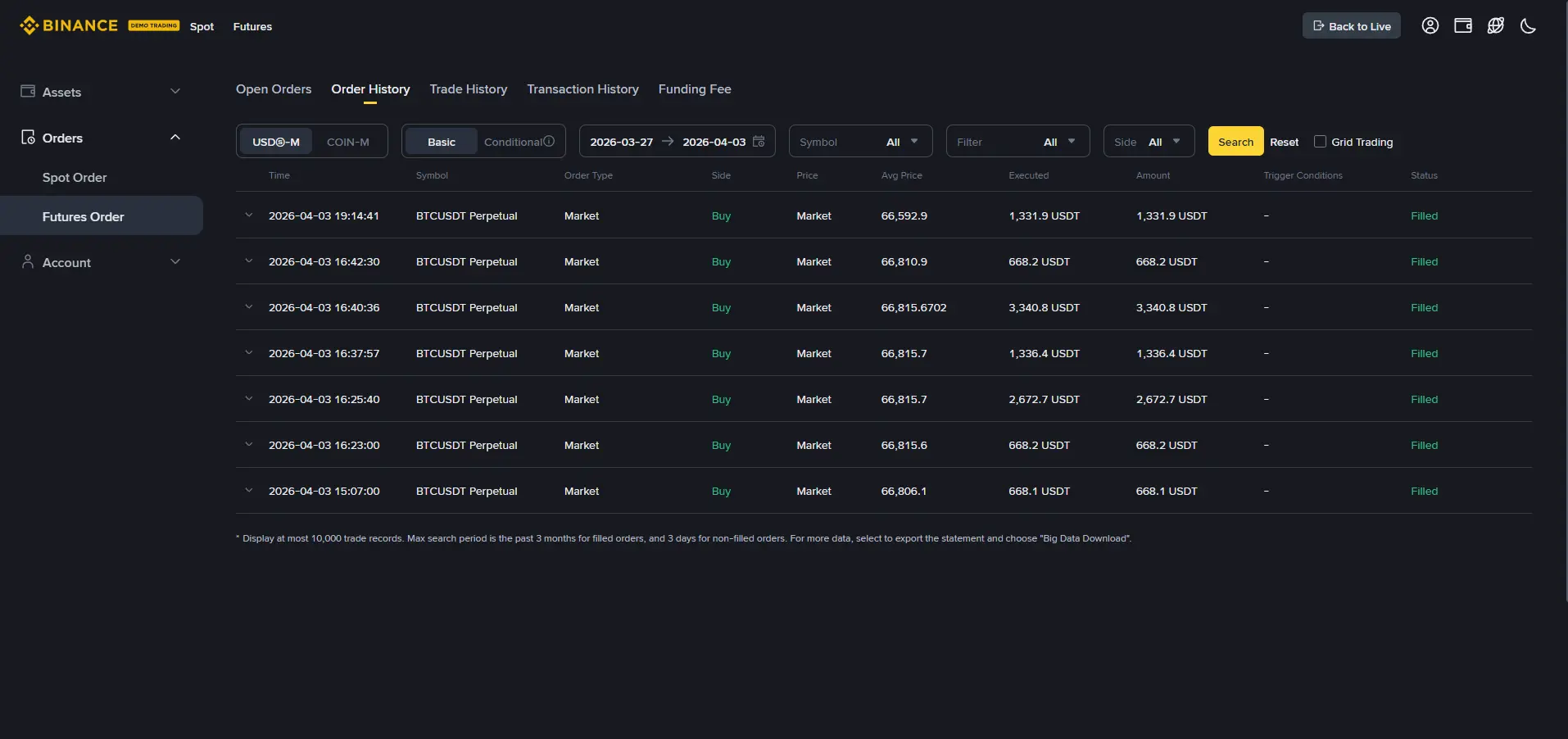 Binance Futures Testnet Trading Bot CLI